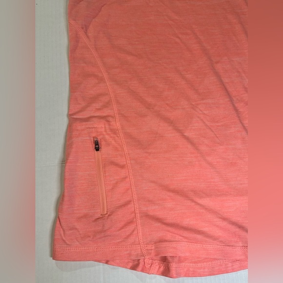 Reebok CrossFit Tank Top Racerback Zip Up Side Pocket Pink Orange Size Medium - Picture 2 of 8